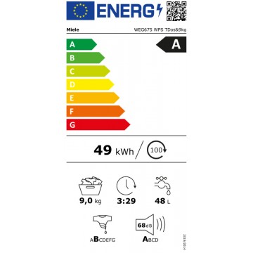 Miele WEG675 WPS TDos Πλυντήριο Ρούχων 9kg 1400 Στροφών